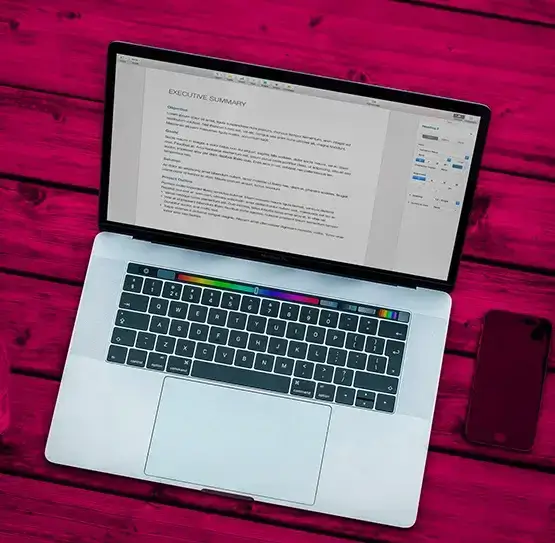 An image depicting the process of writing content for SEO purposes, including keyword research and integration into engaging and informative text.
                                                            
