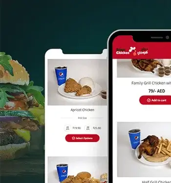 Illustrating a smartphone screen displaying fast food app icons for convenient mobile ordering and delivery.
                                                    